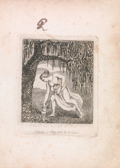 For Children. The Gates of Paradise, Plate 3, I found him beneath a Tree by William Blake